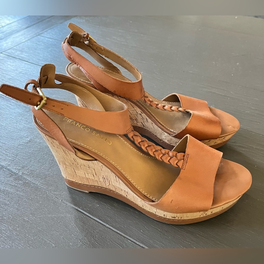 Franco satro tan wedge sandal